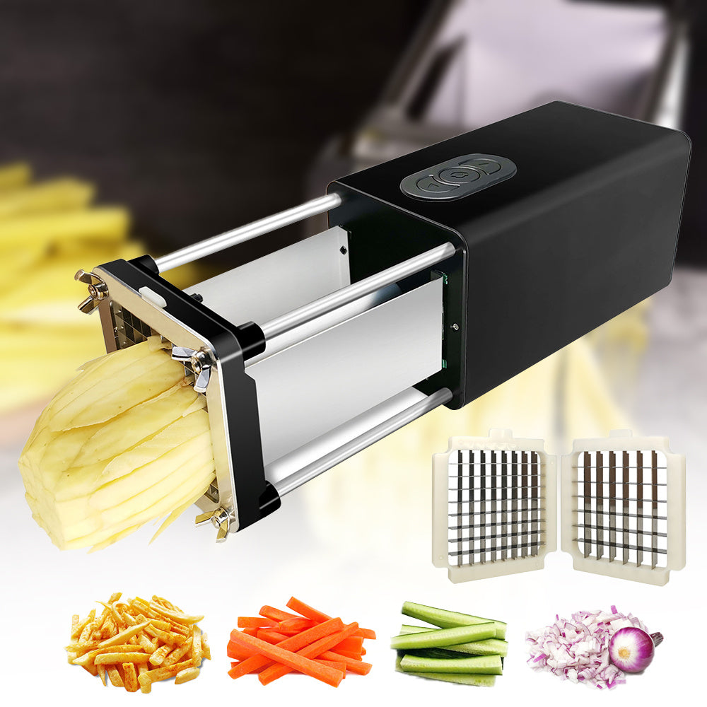 Kitchen Gadget Electric French Fry Cutter With Blades Stainless Steel Vegetable Potato Carrot For Commercial Household My Shop