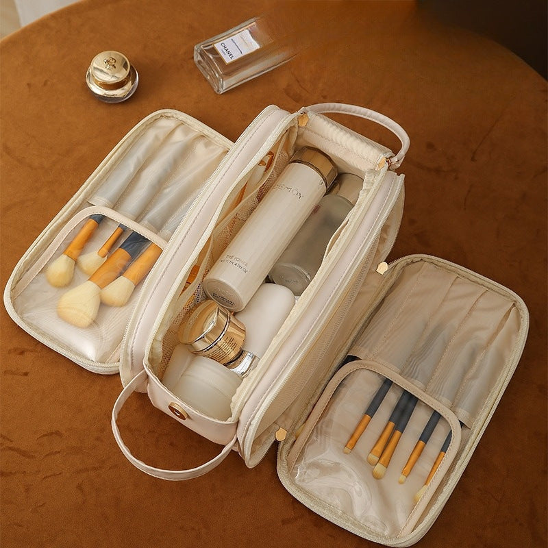 Three-layer Double Zipper U-shaped Design Cosmetic Bag MeleMarket