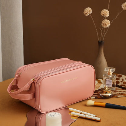 Three-layer Double Zipper U-shaped Design Cosmetic Bag MeleMarket