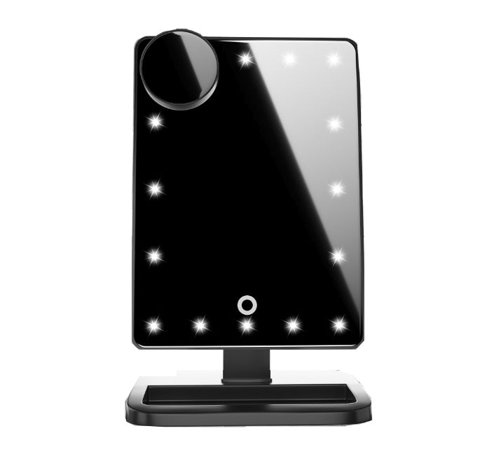 Touch Screen Makeup Mirror With 20 LED Light Bluetooth Music Speaker 10X Magnifying Mirrors Lights - MeleMarket