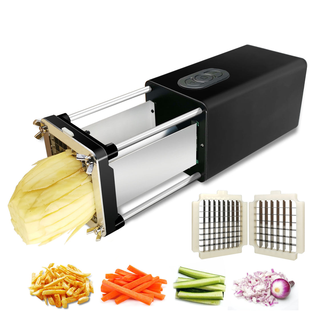 Kitchen Gadget Electric French Fry Cutter With Blades Stainless Steel Vegetable Potato Carrot For Commercial Household My Shop