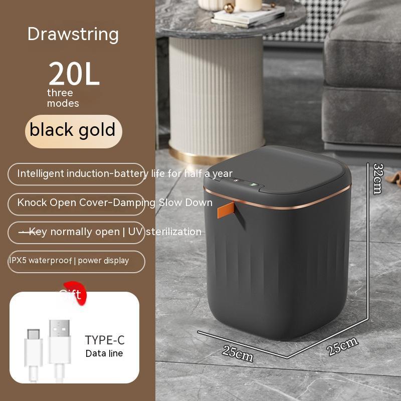 Smart Trash Can With Lid For Bedroom And Living Room Kitchen Storage Box Trash Can Induction Small Car Box Automatic Smart Dustbin Smart Trash Bin MeleMarket