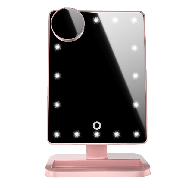 Touch Screen Makeup Mirror With 20 LED Light Bluetooth Music Speaker 10X Magnifying Mirrors Lights - MeleMarket