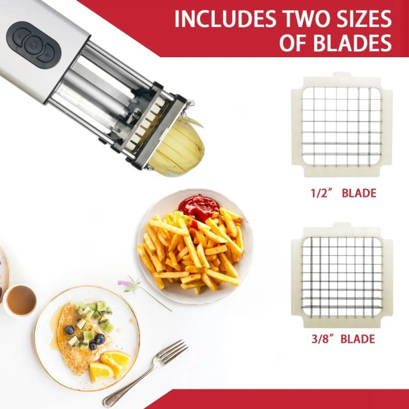 Kitchen Gadget Electric French Fry Cutter With Blades Stainless Steel Vegetable Potato Carrot For Commercial Household My Shop