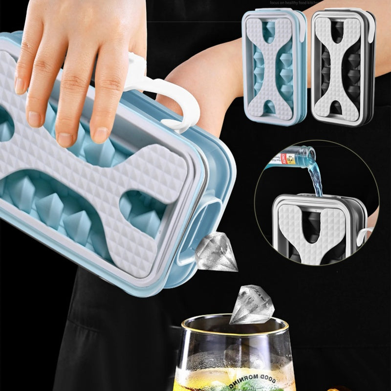 2in1 Portable Silicone Ice Ball Mold Ice Maker Water