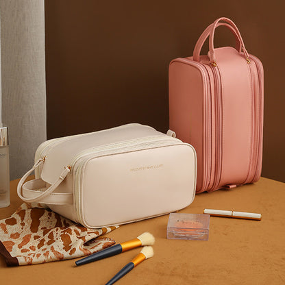 Three-layer Double Zipper U-shaped Design Cosmetic Bag MeleMarket