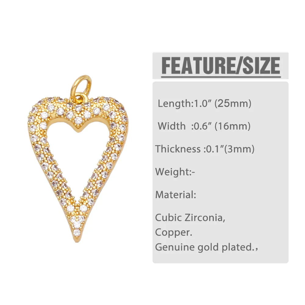 Fashion CZ Heart Pendants My Shop