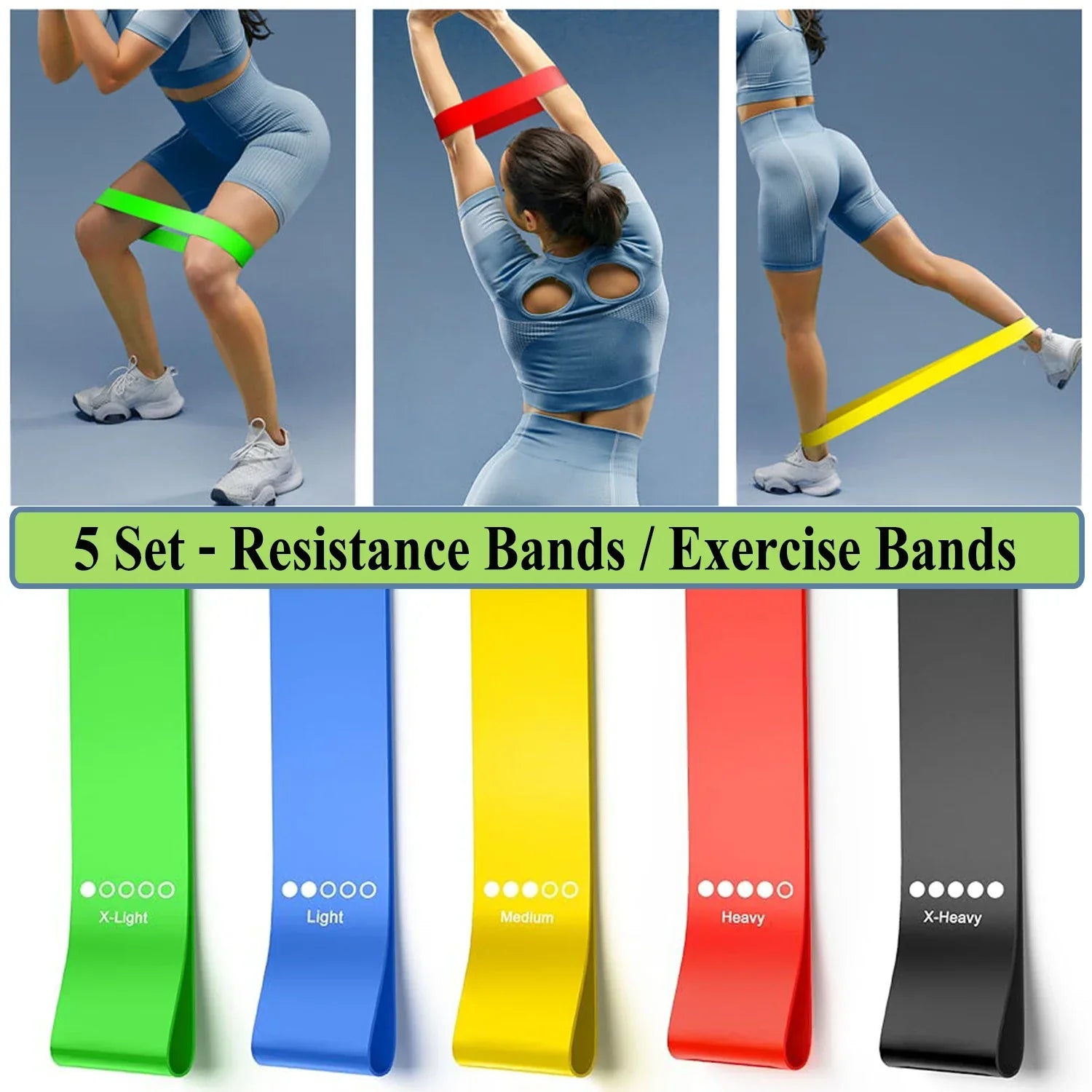 5 Levels Resistance Bands Set My Shop