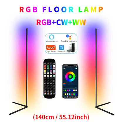 Living Room Dimmable RGB Corner Floor Lamp My Shop