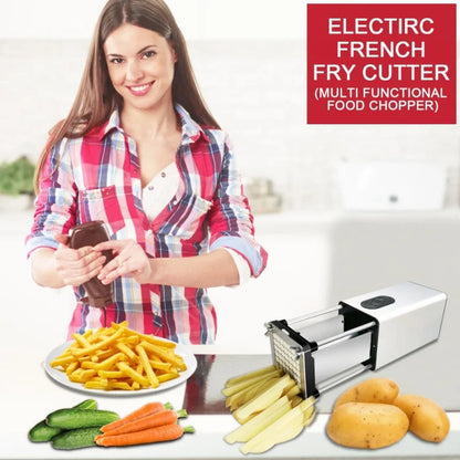 Kitchen Gadget Electric French Fry Cutter With Blades Stainless Steel Vegetable Potato Carrot For Commercial Household My Shop