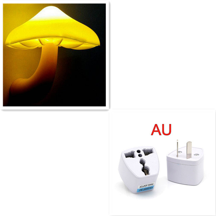 LED Night Light Mushroom Wall Socket Lamp