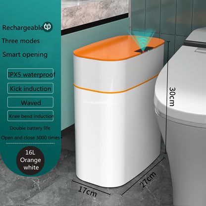 Smart Trash Can With Lid For Bedroom And Living Room Kitchen Storage Box Trash Can Induction Small Car Box Automatic Smart Dustbin Smart Trash Bin MeleMarket